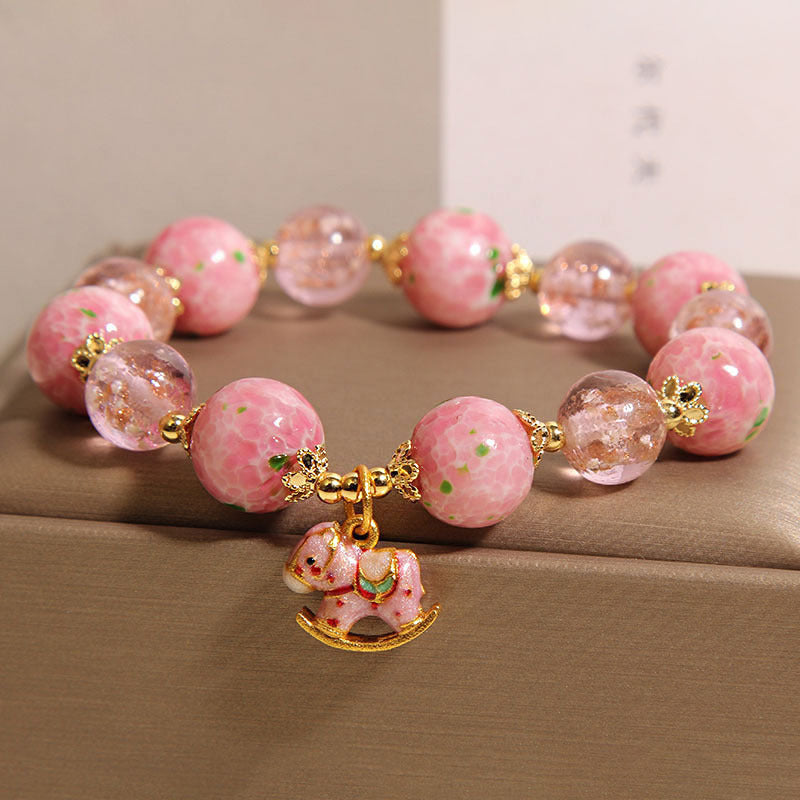 Cherry Blossom Women's Luminous Glass Crystal Bracelet