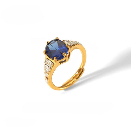 Light Luxury INS Style 18K Gold Plated Open Ring